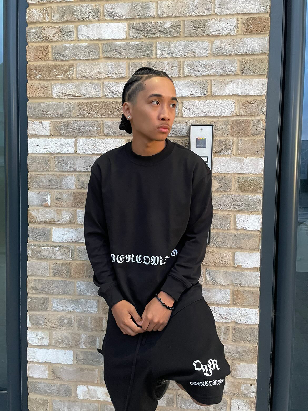 overcoming classic logo mens cotton longsleeve