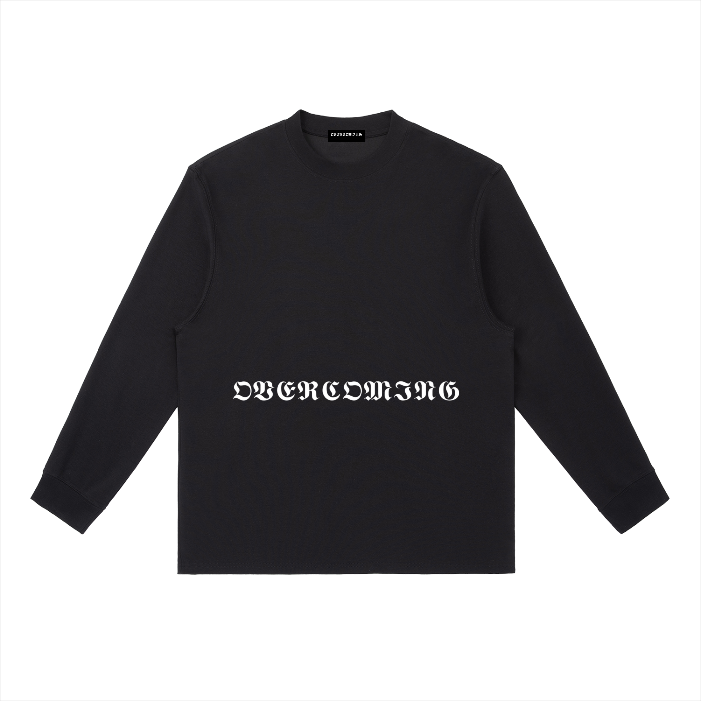 overcoming classic logo mens cotton longsleeve