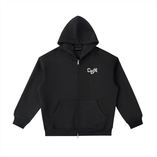Overcoming zip up hoodie